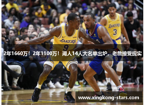 2年1660万！2年1100万！湖人14人大名单出炉，老詹接受现实